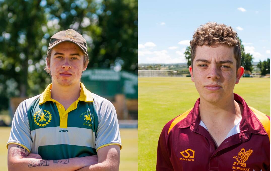 STEPPING UP: Young Cricket North spinners Sam McLean and Sam Freeman. Picture: Phillip Biggs