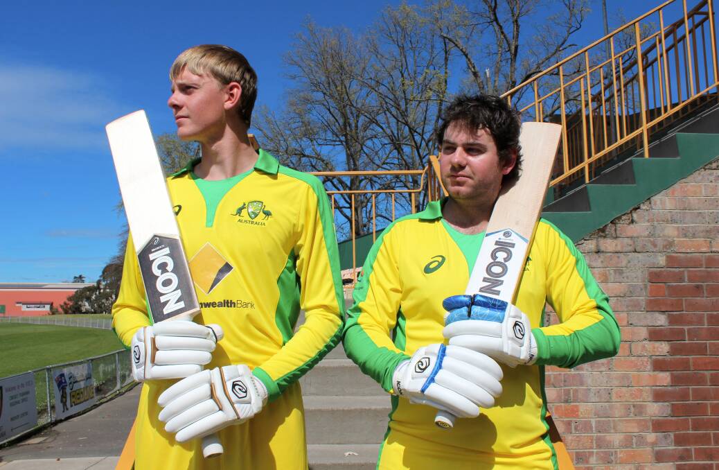 BATTER UP: South Launceston duo Connor Sheppard and Justin Nilon are off to represent Australia at the INAS Games. Picture: Hamish Geale