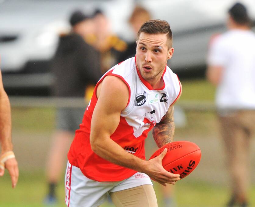 OUT WITH A BANG: Redlegs midfielder Jacob Gelston will play his last game for the club in Saturday's grand final. Picture: Scott Gelston