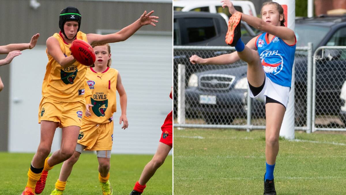 LOADING UP: North under-13 pair Mason Brown and Jada Russell. Pictures: Paul Scambler 