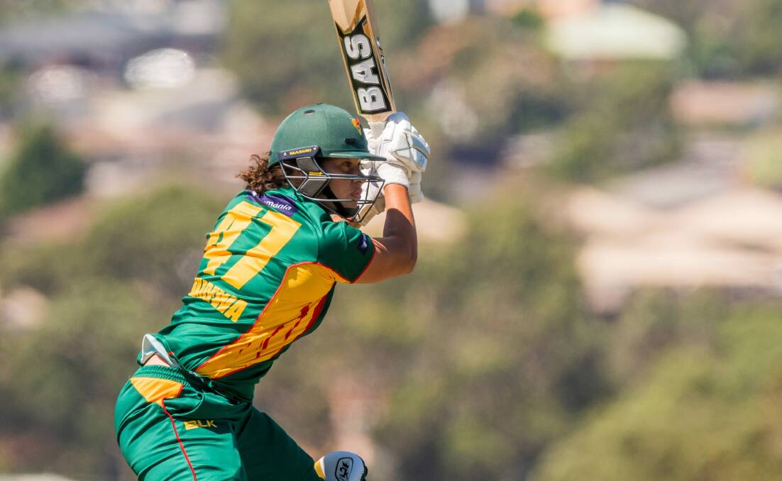CLUTCH: Some late hitting from Belinda Vakarewa helped salvage a draw for Tasmania. 