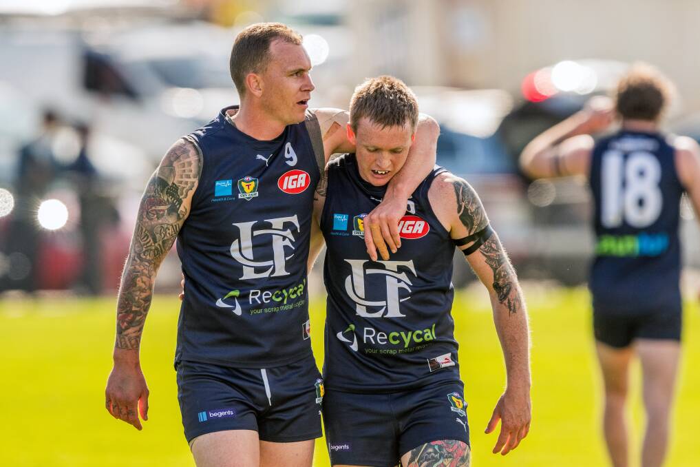 BLUES BROTHERS: Blues forwards Mitch Thorp and Dylan Riley have combined for more than 50 goals this season.