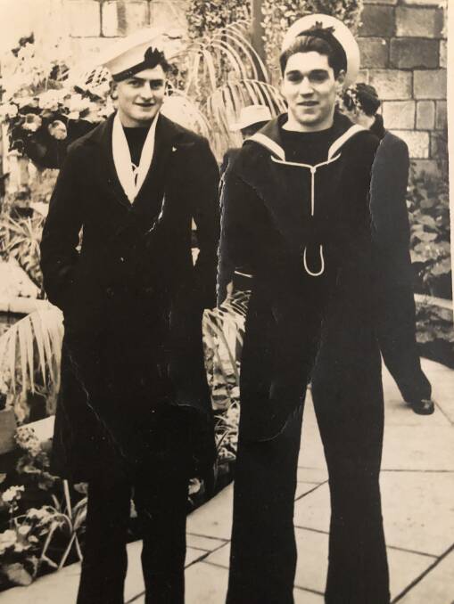 Teddy Sheean and Jack Bird (right) in 1941, both aged 17. Picture supplied