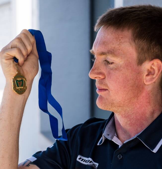 NEW BLING: Launceston forward Dylan Riley. Pictures: Phillip Biggs