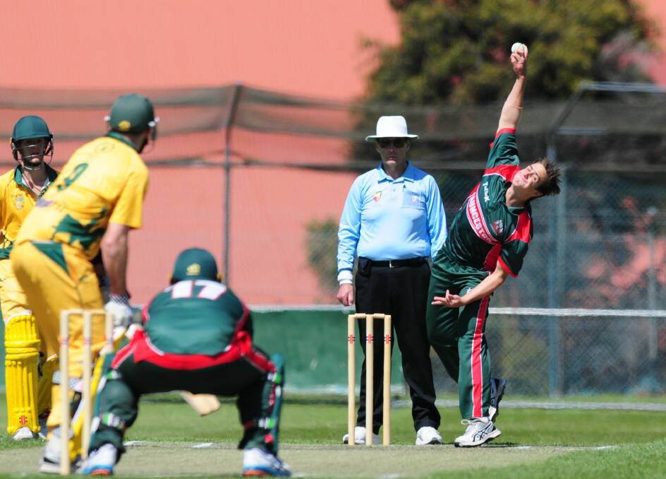 IN A SPIN: Launceston spinner James Curran has been called up to the Tigers development squad. Picture: Phillip Biggs 