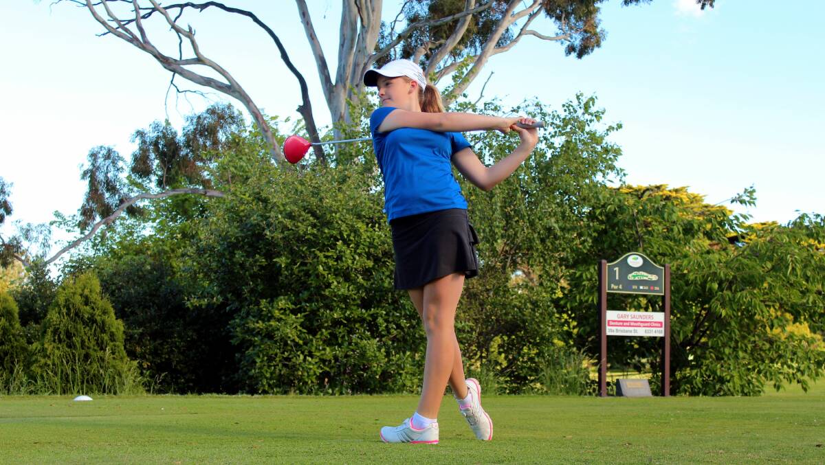 TEEING OFF: Riverside Golf Club teenager Alex Hansen will join Lily Caelli in representing Tasmania in the women's interstate team's matches next week. 