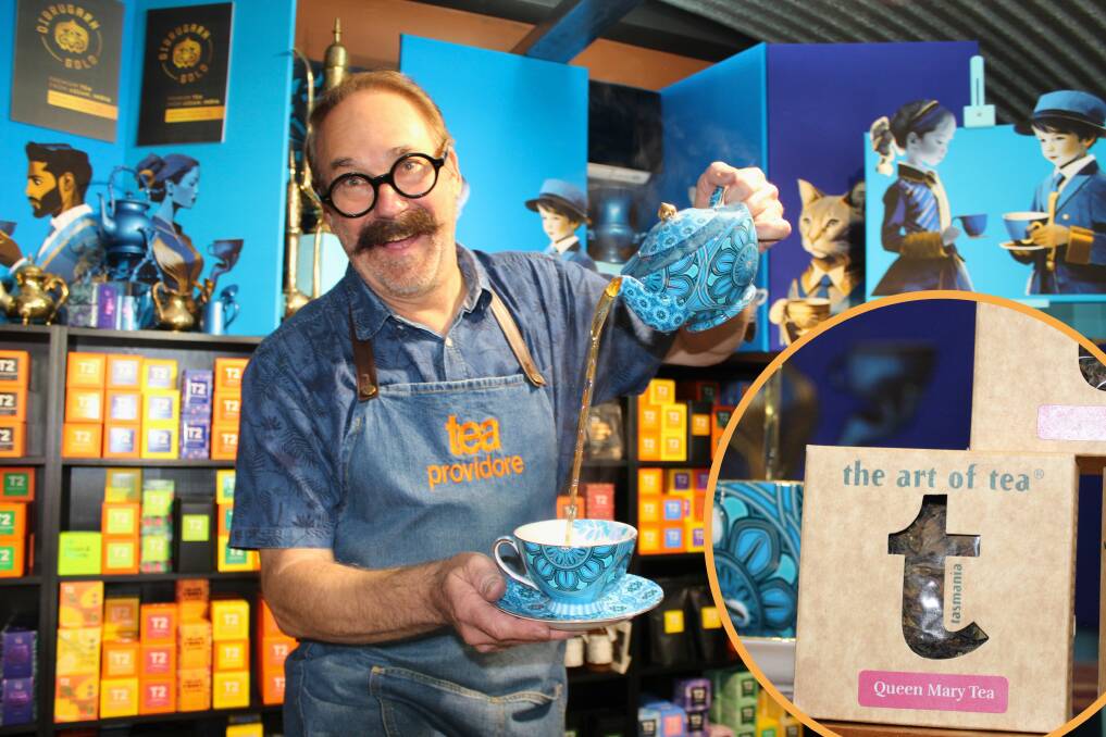 The Tea Shop owner Bruce Webb pours a pot of Queen Mary Tea. Pictures by Hamish Geale 