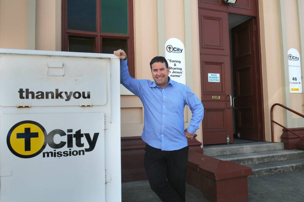 Mr Brown outside City Mission shortly after his appointment in early 2012. Picture by Paul Scambler