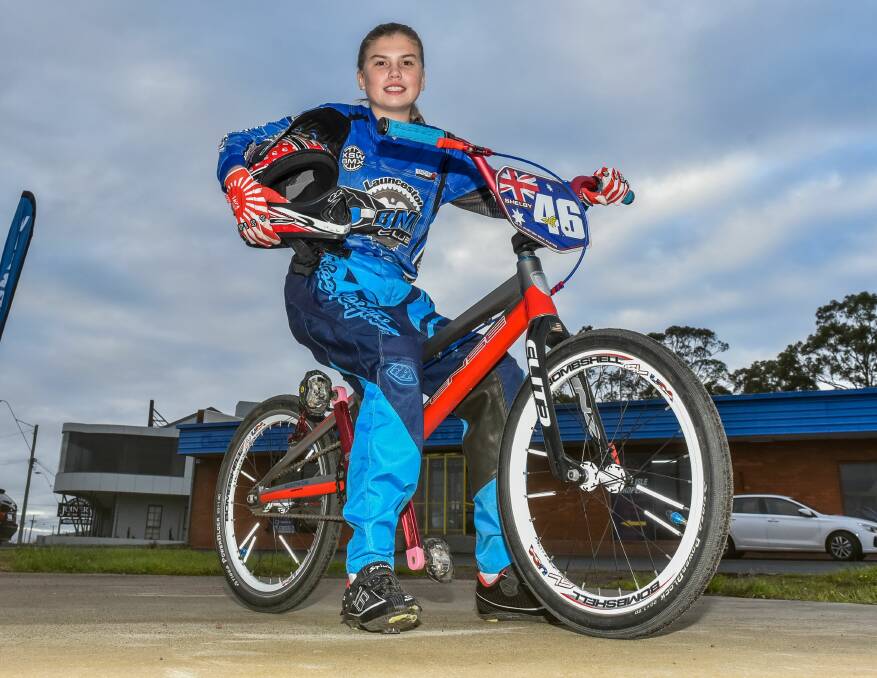 ALL GEARED UP: Prospect multi-sport talent Shelby Steward will compete in the BMX national championships in Shepparton next week. Picture: Neil Richardson