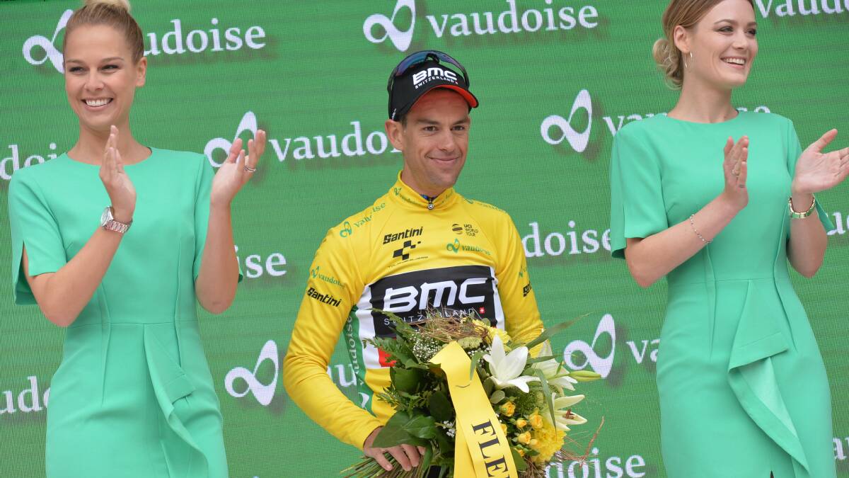 ALL YELLOW: Richie Porte retained his yellow jersey on the Tour de Suisse's queen stage. Picture: Stefano Sirotti