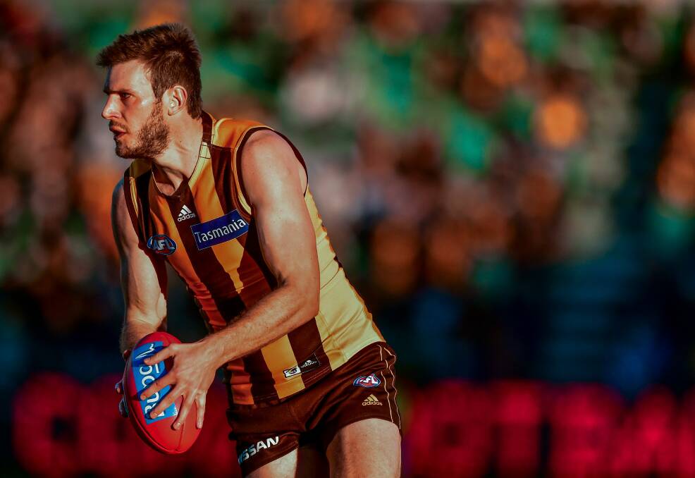 TRADE TARGET: Will Grant Birchall still be at the Hawks next year? Picture: Scott Gelston
