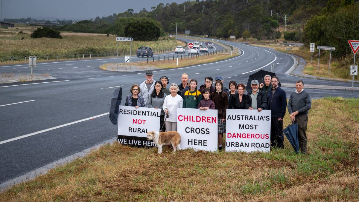 Danbury Drive residents want the West Tamar Highway speed limit changed. Picture by Paul Scambler 
