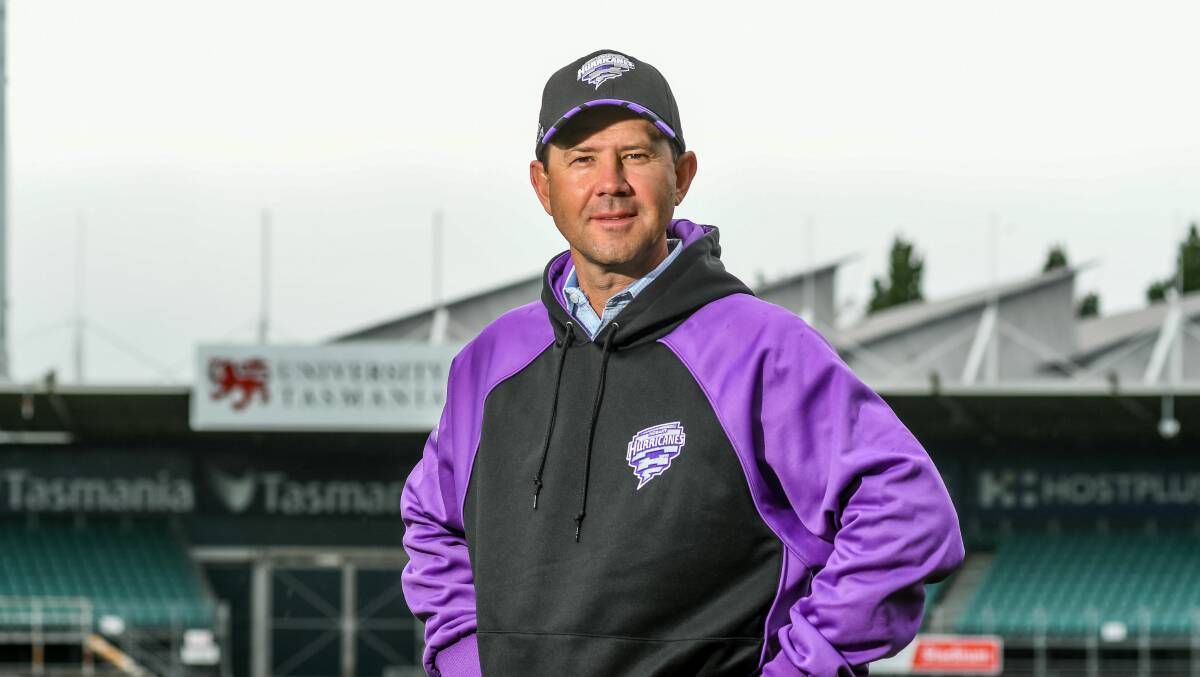 PURPLE PUNTER: Ricky Ponting played two seasons with the Hurricanes. 