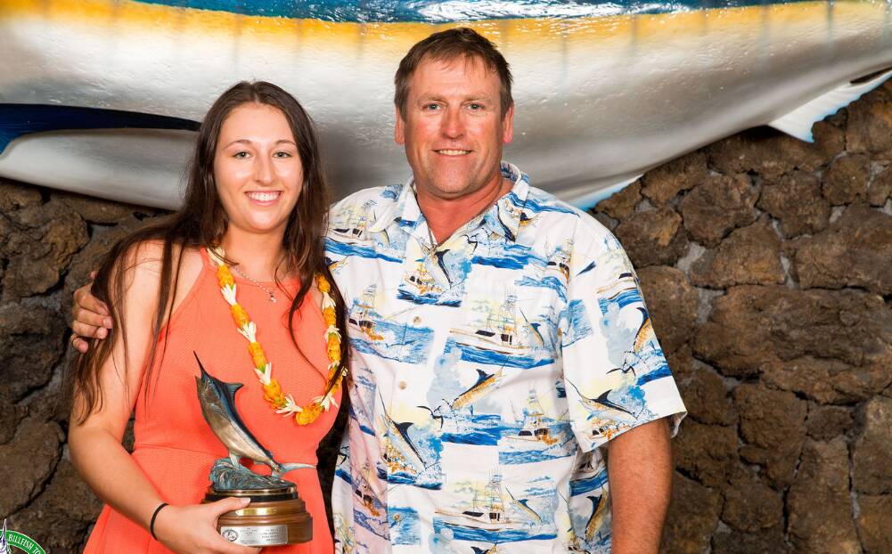 FAMILY LINE: Launceston father-daughter fishing combo India and Gary Thompson. Picture: Charla Photography