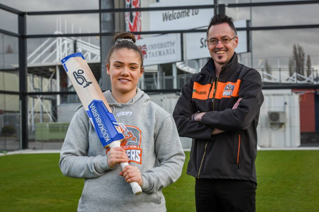 FAZACKERLEY FANFARE: Greater Northern Raiders star Emma Manix-Geeves and coach Darren Simmonds. Picture: Paul Scamber