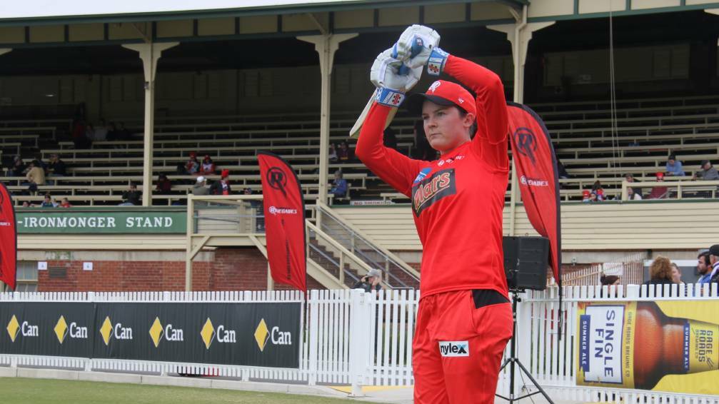 Courtney Webb playing for Melbourne Renegades in the Big Bash earlier this season. 