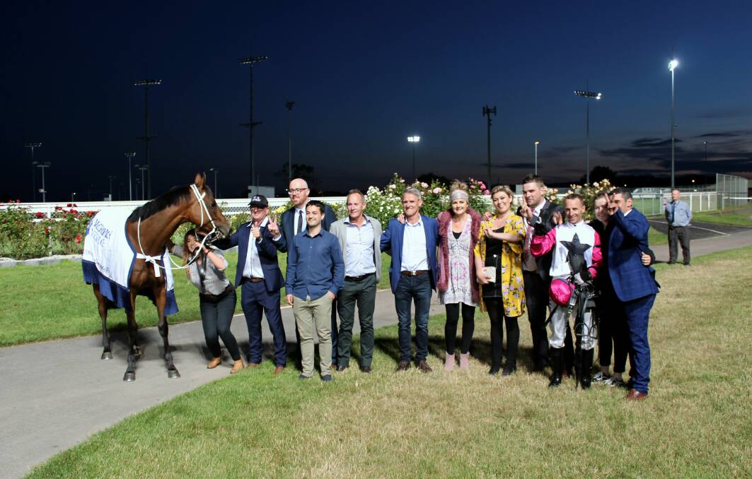DONE IT AGAIN: I'm Wesley took home a second straight Conquering Stakes win in Launceston on Wednesday night. Picture: Hamish Geale
