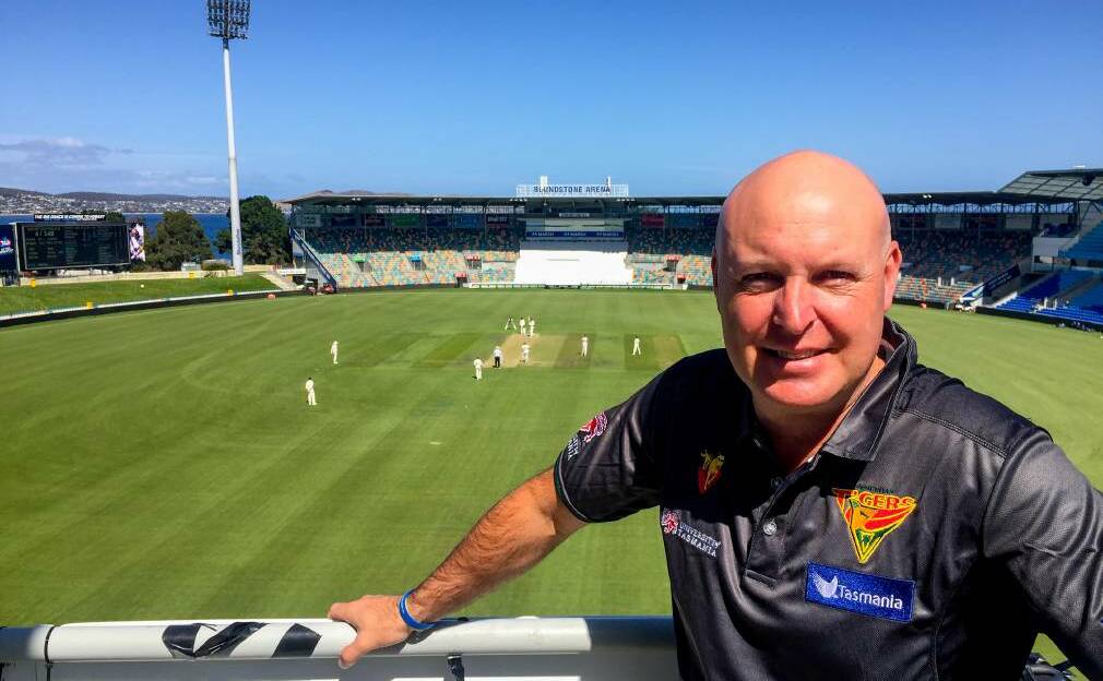 SIMPLER TIMES: Cricket Tasmania chief executive Dominic Baker at Bellerive Oval earlier this year.