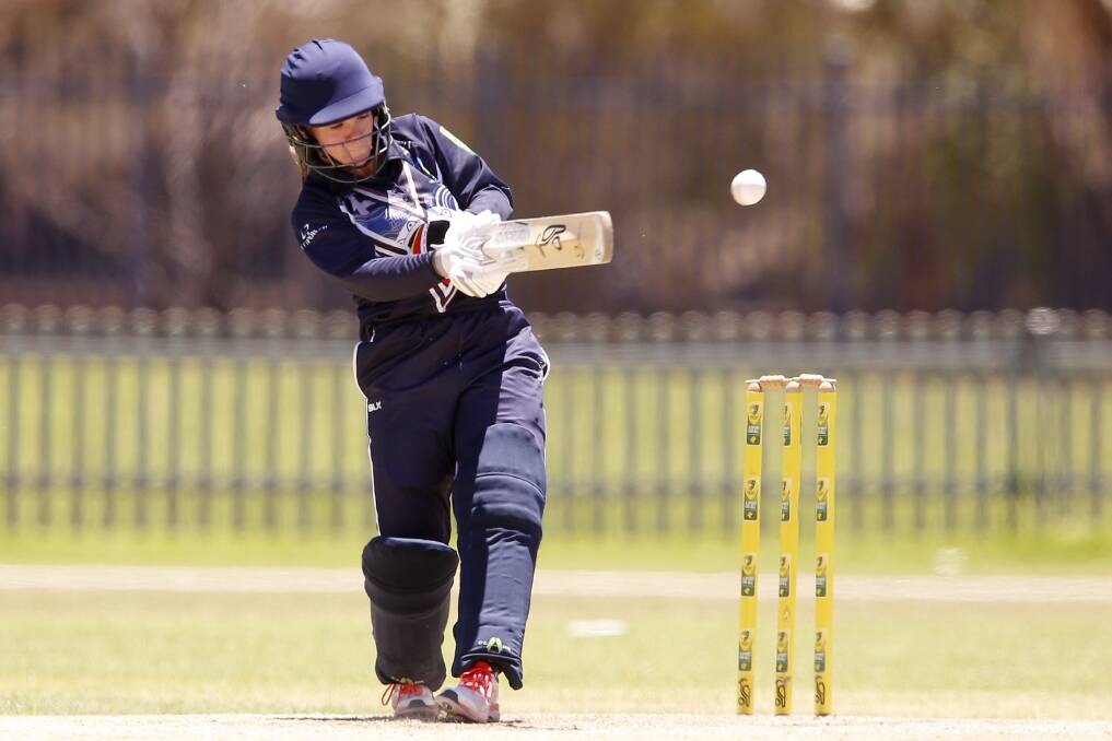 HITTING OUT: Launceston's Emma Manix-Geeves plundered 65 off 48 in the final. Pictures: Supplied 