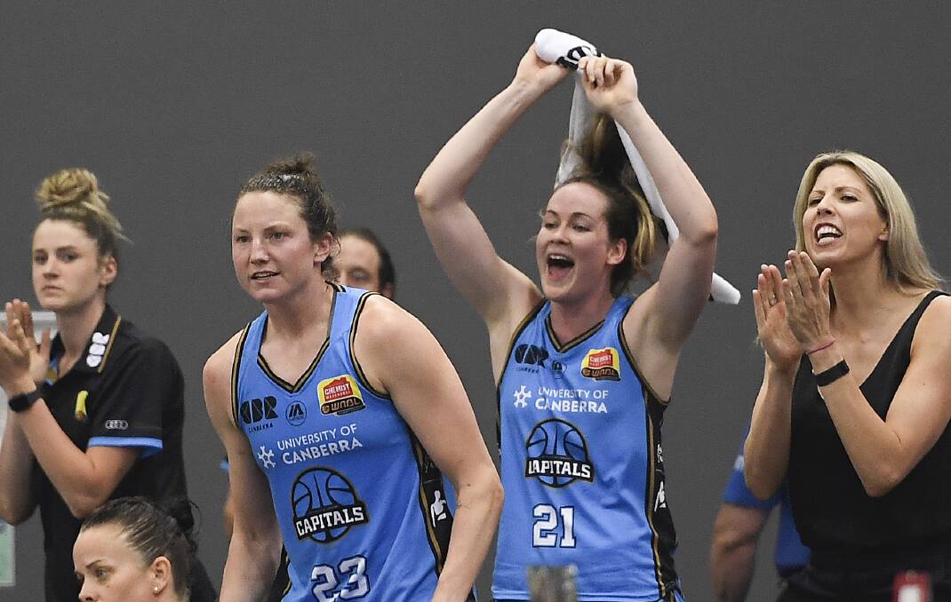 CAPITAL IDEA: Canberra Capitals duo Kelsey Griffin and Keely Froling will be reunited at the Launceston Tornadoes this season. Picture: Getty Images