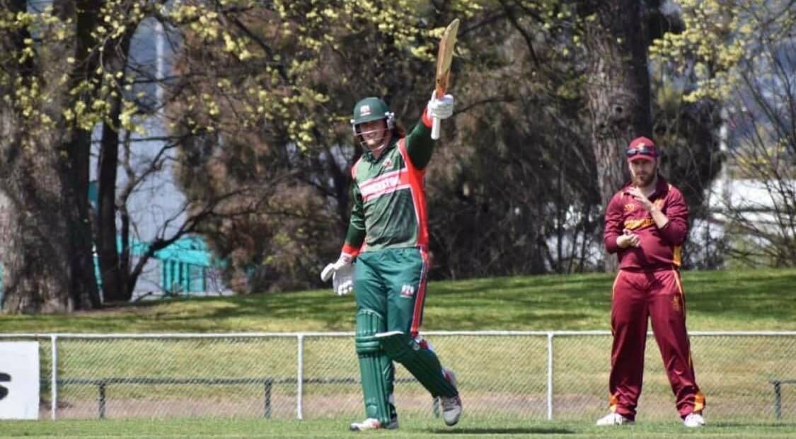BAT RAISED: Teenager Ethan Conway has scored two 50s for Launceston this season. Pictures: Supplied