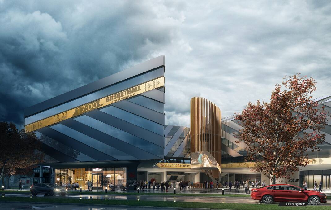 FUTURISTIC: An artist's impression of an upgraded UTAS Stadium. Picture: PhilpLighton Architects. 