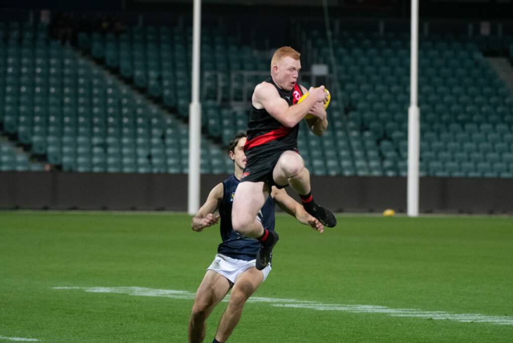 JUMPING JACK: Jack Rushton played one of his best games in Bombers colours. 