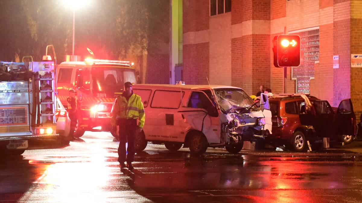 CRASH SITE: The scene of the collision at the Margaret Street and Brisbane Street intersection.
