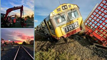 It took about 48 hours to clean up a train crash in Westbury at the end of last month. Pictures by Phillip Biggs, supplied 