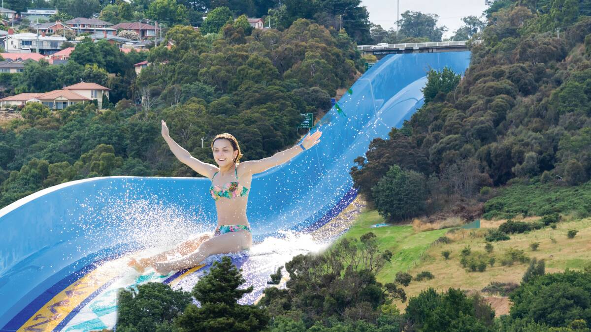 Getting to Hobart will be tricky, but what a spot for a waterslide. 