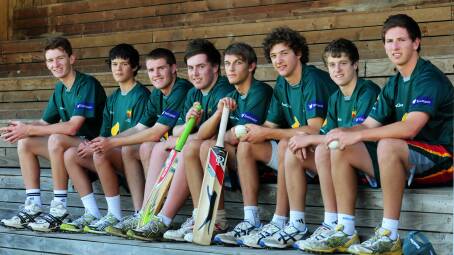November 23, 2011. Under-17 Northern state cricketers Casey Young, Alec Smith, James Whiteley, Alistair Taylor, Zac Towns, Gabe Bell, Jordan Quaile and James Storay. Picture: Neil Richardson