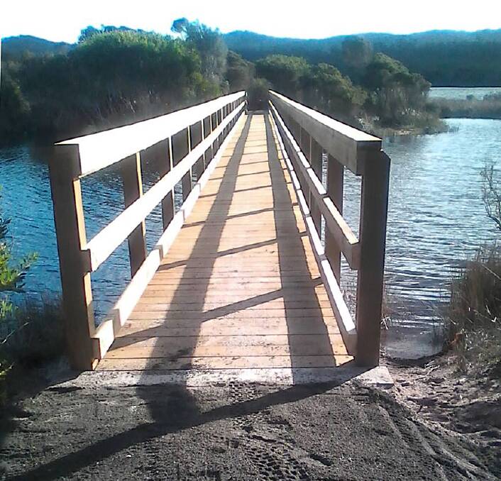 WISH GRANTED: The new pedestrian bridge over Grants Lagoon. Picture: Supplied