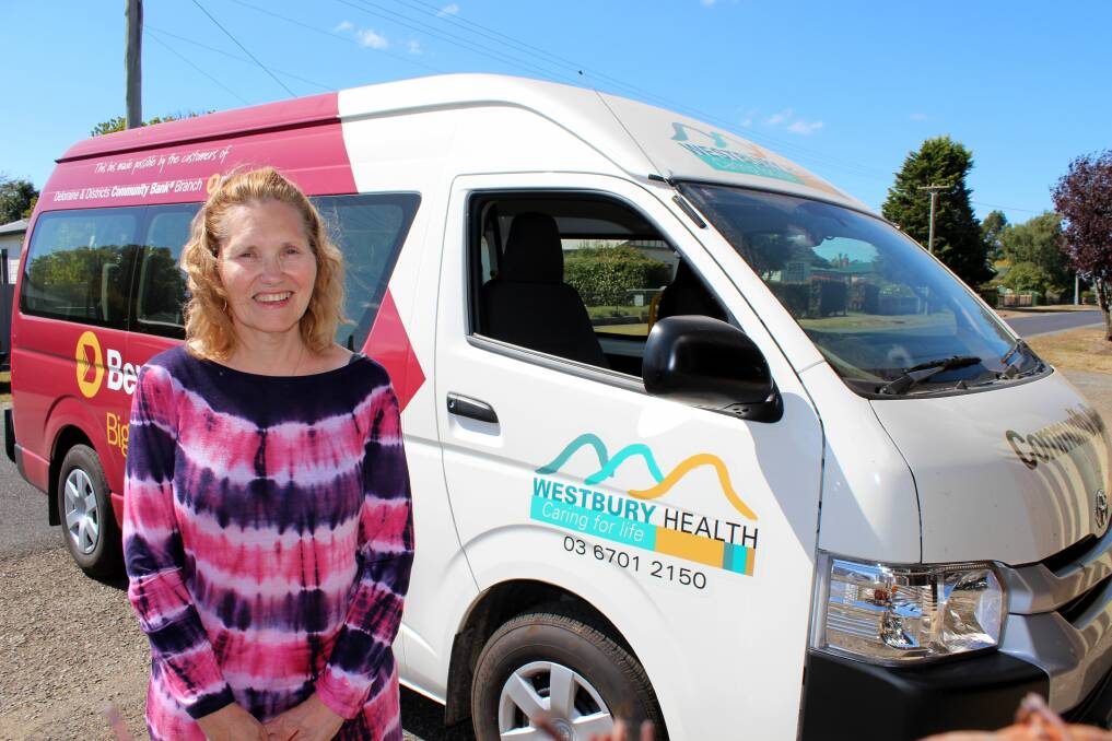 FOR HIRE: Westbury Community Health Centre's Commonwealth Home Support Program coordinator Eve Taylor is looking to find more users for the community bus. Picture: Hamish Geale 