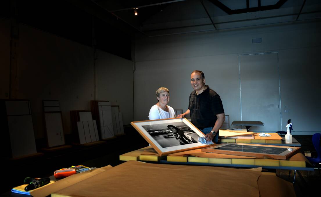FRAMED: Vicki and Philip Kuruvita at a QVMAG Faces of Launceston exhibition.