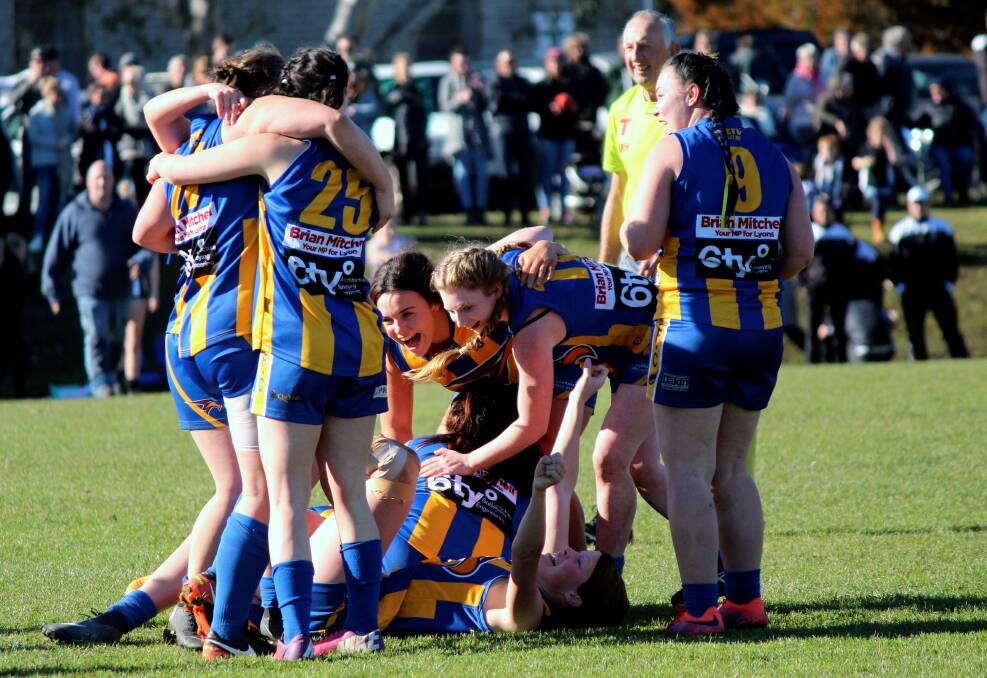 CELEBRATIONS: Evandale upset reigning champion Scottsdale to win last year's TWL North flag. The rebranded competition has jumped from six team to eight this season. 