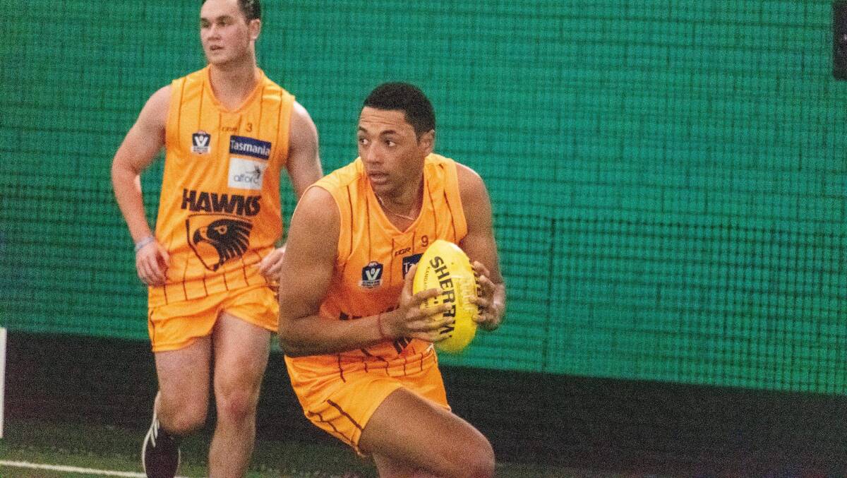 MULTI-TALENTED: Hawthorn's AFL Blind vice-captain Ned Brewer-Maiga will lead a come and try clinic in Launceston on Tuesday. Picture: Supplied