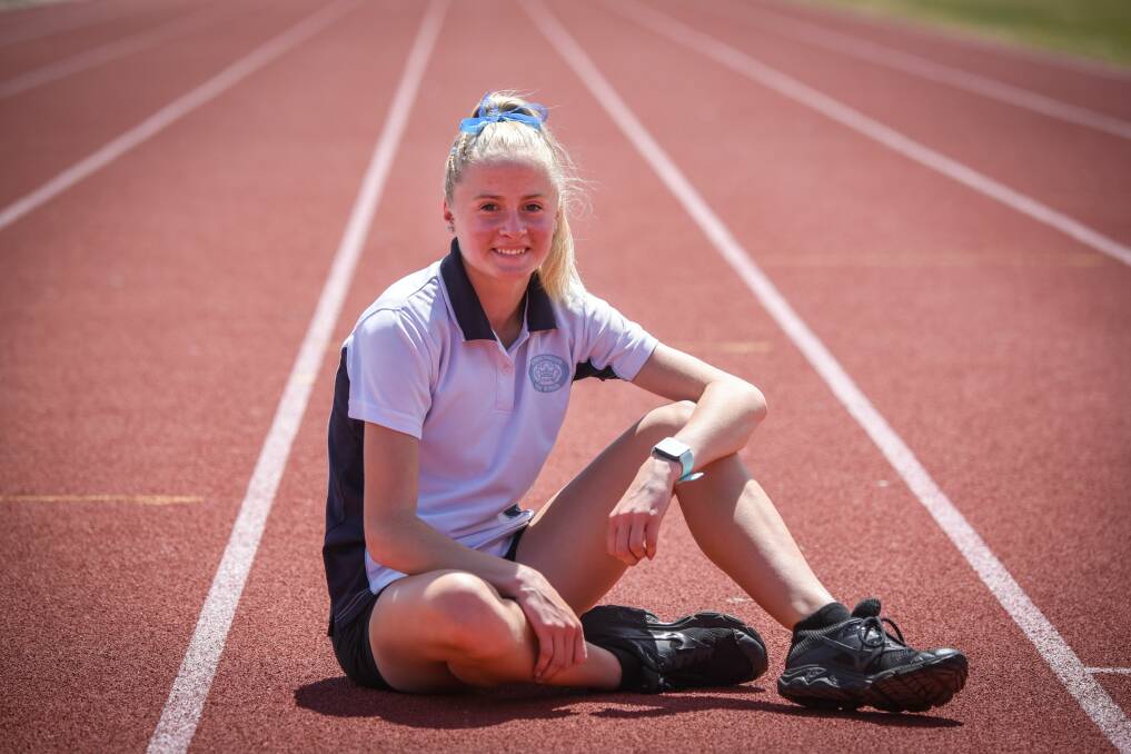 ROCKET: Gun 15-year-old Abbie Butler, of Kings Meadows, set new 400m, 800m and 1500m records.