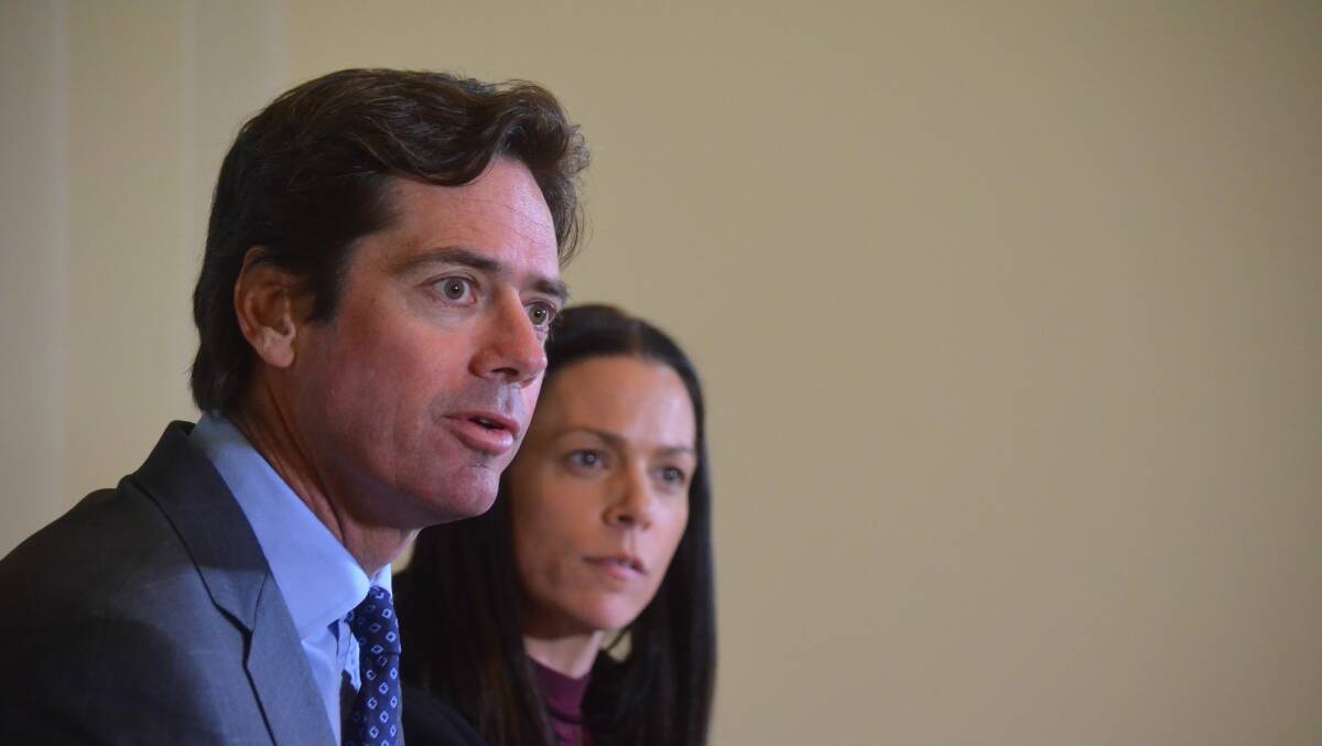GLOBAL VISION: AFL boss Gillon McLachlan has been criticised for seeking to further the game overseas at the expense of Tasmanian football. Picture: Matt Maloney