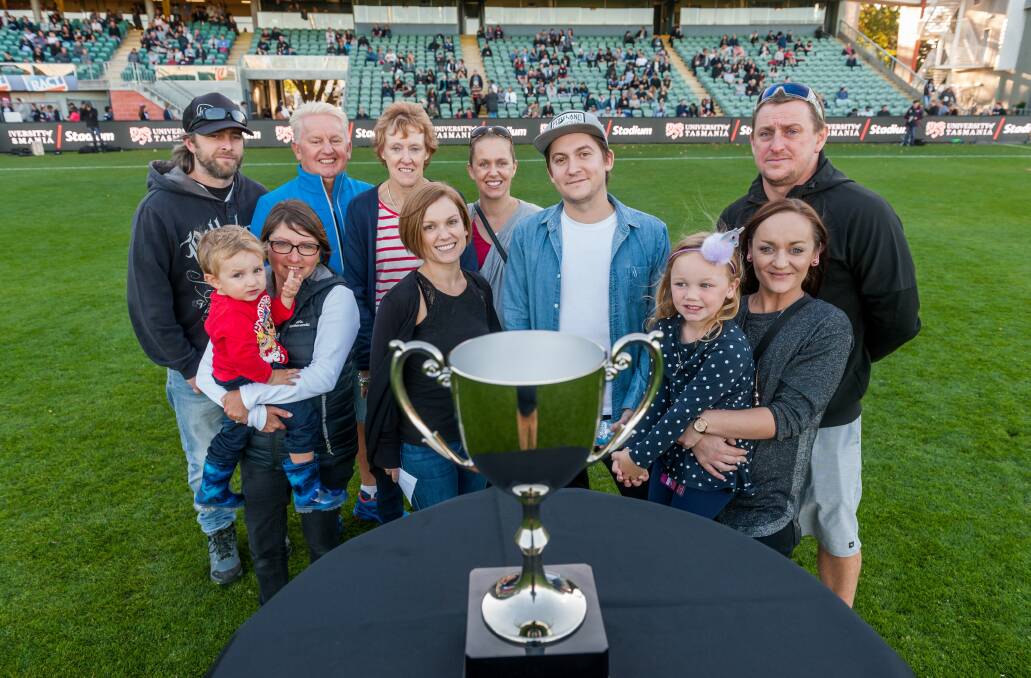MUCH-LOVED: Phil Edwards' family gather before the inaugural Phil Edwards Cup earlier this year. 