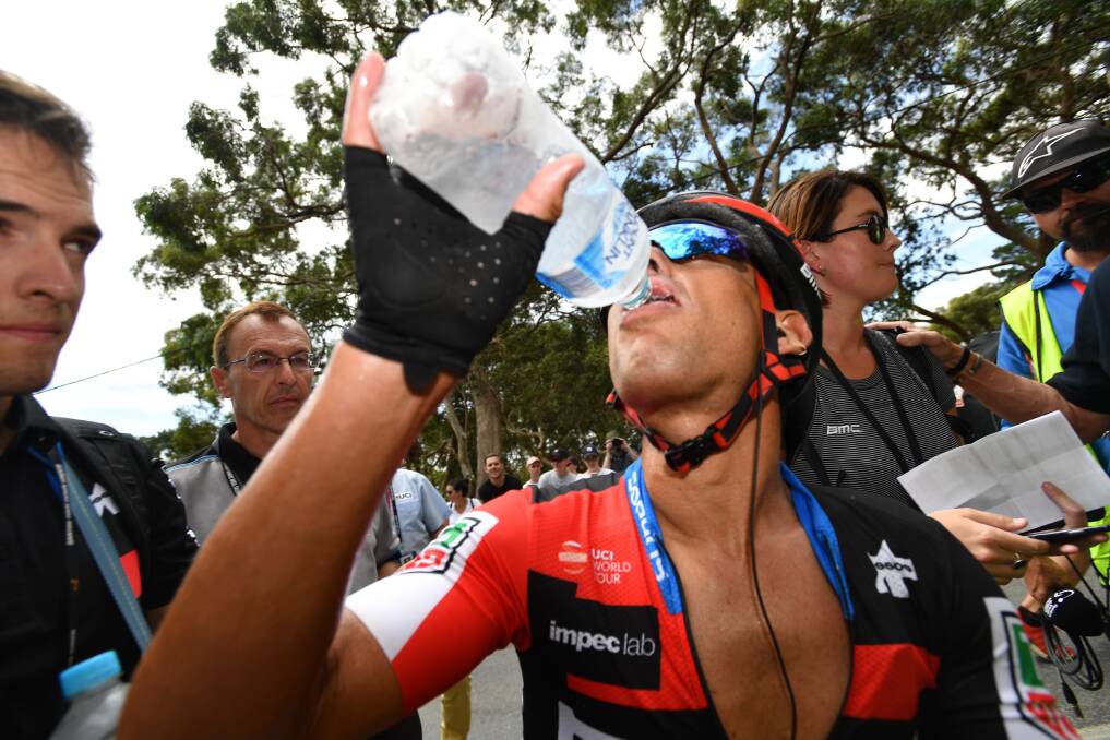 READY: Australian rider Richie Porte after his win during stage five of the Tour Down Under this year. Picture: AAP