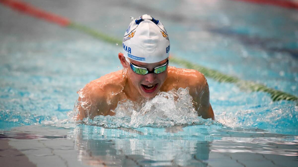 RISING STAR: South Esk's swimmer Hugh Dolle in action.
