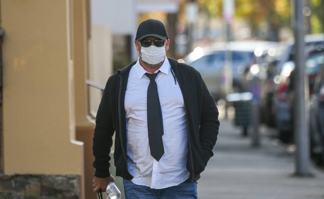 PREPARED: Witness Michael Jenkins walking down Cameron Street on his way into the Launceston Supreme Court. Picture: Paul Scambler 