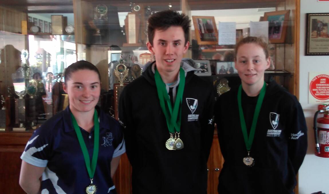 JUNIOR RECIPIENTS: Rising stars Kaylee Demarco, Josh Commins and Caitlin French were recognised at the awards luncheon. Pictures: Supplied