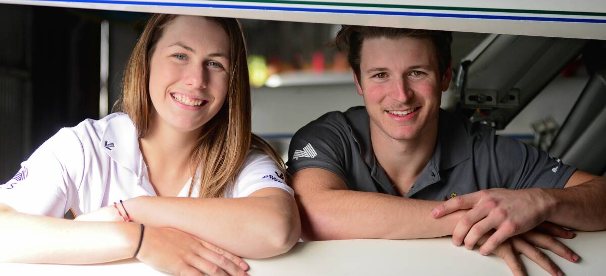 ACHIEVERS: Tamar Rowing Club's Stephanie Williams and Henry Youl have both been named in national teams for the world championships in August. Picture: Phillip Biggs