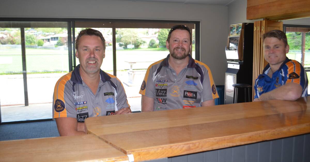 CHUFFED: Trevallyn Cricket Club faithful Colin Burns, president Steve Cocker and Phil Gregory are pleased with the redevelopments to their clubrooms and facilities.