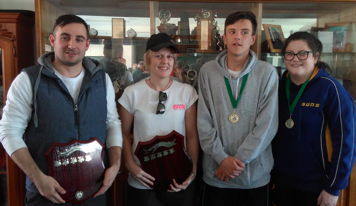 WELL DONE: Umpire award winners Al McBain, Emily Nunn, Beau Cornelius and Chloe Mason.