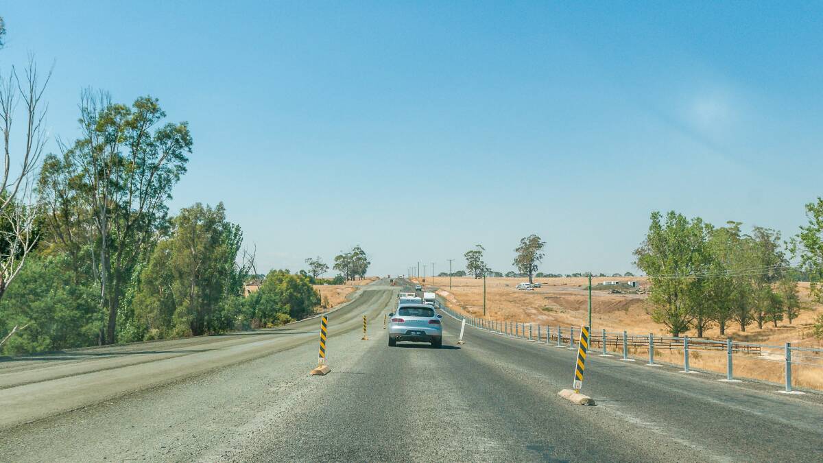 Midland Highway roadworks between Perth and Campbell Town.