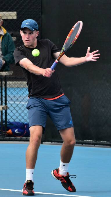 BOWED OUT: Hobart's Martyn Icke lost his second-round Tasmanian Easter Championships men's singles match to Josh Barber 6-3, 7-6 at the Launceston Regional Tennis Centre on Saturday. Picture: Neil Richardson