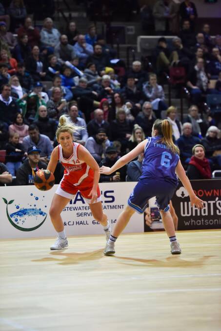 STANDOUT: Torns star Lauren Nicholson yielded a game-high 31 points and 14 rebounds against the Chargers in Hobart on Friday night.