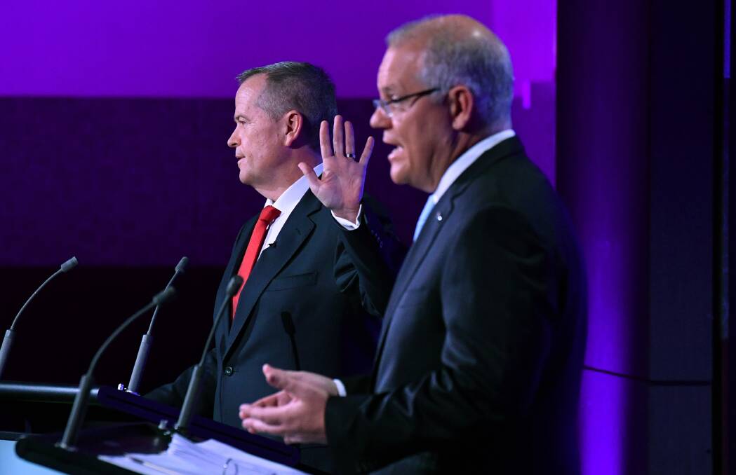 Labor leader Bill Shorten and Prime Minister Scott Morrison during last week's debate. 